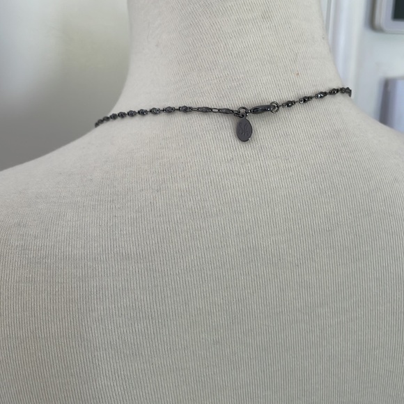 Dark Grey Key Pendant With Cut Beads Chain Necklace from South Hill Designs - Picture 6 of 6